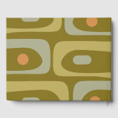 ミッドセンチュリーモダンレトロピケパーソナライズされた ゲストブック (裏面)