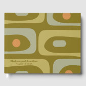 ミッドセンチュリーモダンレトロピケパーソナライズされた ゲストブック (正面)