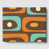 ミッドセンチュリーモダンレトロピケパーソナライズされた ゲストブック (裏面)