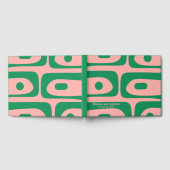 ミッドセンチュリーモダンレトロピケパーソナライズされた ゲストブック (全面)