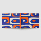 ミッドセンチュリーモダンレトロピケパーソナライズされた ゲストブック (全面)