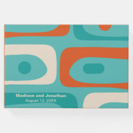 ミッドセンチュリーモダンレトロピケパーソナライズされた ゲストブック