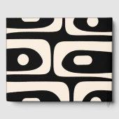 ミッドセンチュリーモダンレトロピケパーソナライズされた ゲストブック (裏面)