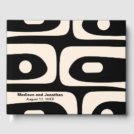 ミッドセンチュリーモダンレトロピケパーソナライズされた ゲストブック