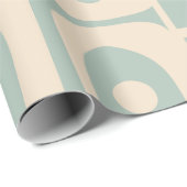 ミッドセンチュリーモダンレトロピケライトセラドンブルー ラッピングペーパー (ロールコーナー)