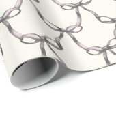 ミッドセンチュリーモダンレトロブラックボウクリスマス ラッピングペーパー (ロールコーナー)