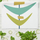 ミッドセンチュリーモダンレトロブーメラン キッチンタオル (折り畳み)