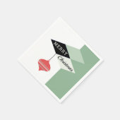 ミッドセンチュリーモダンレトロメリークリスマス スタンダードカクテルナプキン (角)