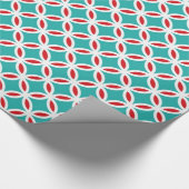 ミッドセンチュリーモダンレトロモダンの重複円 ラッピングペーパー (角)