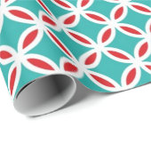 ミッドセンチュリーモダンレトロモダンの重複円 ラッピングペーパー (ロールコーナー)