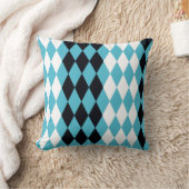 ミッドセンチュリーモダンレトロモダンダイアモンズハーレキン クッション (ブランケット)