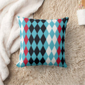 ミッドセンチュリーモダンレトロモダンダイアモンズハーレキン クッション (ブランケット)