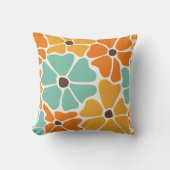 ミッドセンチュリーモダンレトロモダンフローラ クッション (正面)