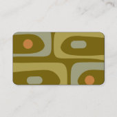 ミッドセンチュリーモダンレトロヴィンテージオリーブグリーン 名刺 (裏面)