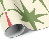 ミッドセンチュリーモダンレトロヴィンテージクリスマススターズ ラッピングペーパー (ロールコーナー)