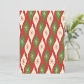 ミッドセンチュリーモダンレトロヴィンテージクリスマスパーティー 招待状 (スタンド正面)