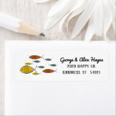 ミッドセンチュリーモダンレトロヴィンテージスイミングフィッシュ ラベル (インサイチュ)