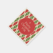 ミッドセンチュリーモダンレトロヴィンテージメリークリスマス スタンダードカクテルナプキン (角)