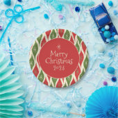 ミッドセンチュリーモダンレトロヴィンテージメリークリスマス ペーパープレート (パーティー)