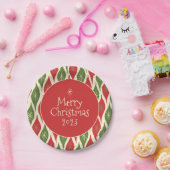 ミッドセンチュリーモダンレトロヴィンテージメリークリスマス ペーパープレート (パーティー)