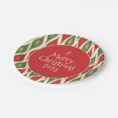 ミッドセンチュリーモダンレトロヴィンテージメリークリスマス ペーパープレート (アングル)