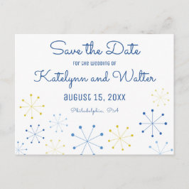 ミッドセンチュリーモダンレトロヴィンテージ日付の保存 案内ポストカード