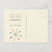 ミッドセンチュリーモダンレトロヴィンテージ日付の保存 案内ポストカード (裏面)