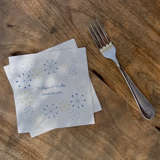 ミッドセンチュリーモダンレトロヴィンテージ結婚スタイル スタンダードランチョンナプキン