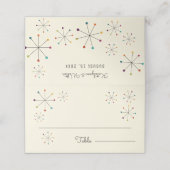 ミッドセンチュリーモダンレトロヴィンテージ結婚スタイル プレイスカード (外部開封)