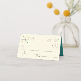 ミッドセンチュリーモダンレトロヴィンテージ結婚スタイル プレイスカード