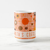 ミッドセンチュリーモダンレトロ原子パーソナライズされた コーヒーマグカップ (中央)