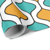 ミッドセンチュリーモダンレトロ原子包み紙 ラッピングペーパー (ロールコーナー)