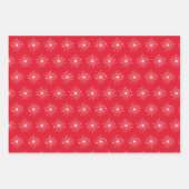 ミッドセンチュリーモダンレトロ原子雪の結晶クリスマス ラッピングペーパーシート (正面2)