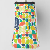 ミッドセンチュリーモダンレトロ名前をカスタムするモノグラム ゴルフヘッドカバー (回転90)