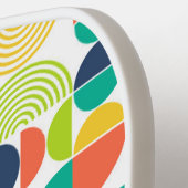 ミッドセンチュリーモダンレトロ名前をカスタムするモノグラム ピックルボールラケット (左詳細)