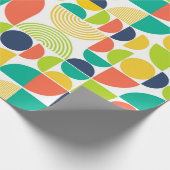 ミッドセンチュリーモダンレトロ抽象芸術アートデカップージ ラッピングペーパー (角)