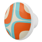 ミッドセンチュリーモダンレトロ溝パターン セラミックノブ (右)