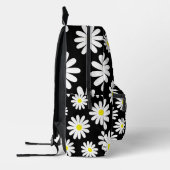 ミッドセンチュリーモダンレトロ白フローラデイジー プリントバックパック (左)