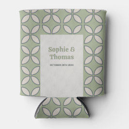 ミッドセンチュリーモダンレトロ結婚ズオリーブグリーン 缶クーラー