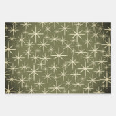 ミッドセンチュリーモダンレトロ1950年代のクリスマスヴィンテージ ラッピングペーパーシート (正面2)