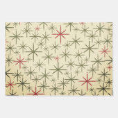 ミッドセンチュリーモダンレトロ1950年代のクリスマスヴィンテージ ラッピングペーパーシート (正面)