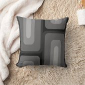 ミッドセンチュリーモダンロング長方形ダークグレー クッション (ブランケット)