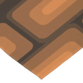 ミッドセンチュリーモダンロング長方形バーンドオレンジ ショートテーブルランナー (コーナー)