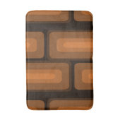 ミッドセンチュリーモダンロング長方形バーンドオレンジ バスマット (正面縦)