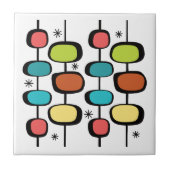 ミッドセンチュリーモダンヴィンテージがポールで楕円を星 タイル (正面)