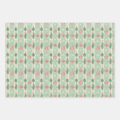 ミッドセンチュリーモダンヴィンテージクリスマスオーナメント ラッピングペーパーシート (正面3)