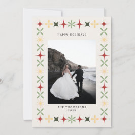 ミッドセンチュリーモダンヴィンテージクリスマスフォトカード 招待状