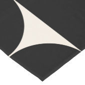 ミッドセンチュリーモダンヴィンテージパターン白黒 ショートテーブルランナー (コーナー)