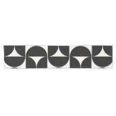 ミッドセンチュリーモダンヴィンテージパターン白黒 ショートテーブルランナー (横)