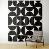 ミッドセンチュリーモダンヴィンテージパターン白黒 タペストリー (インサイチュ)